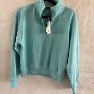 Z Supply Teal Quarter-Zip Pullover